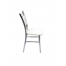 Стул ВВР Мажор белый/хром, экокожа